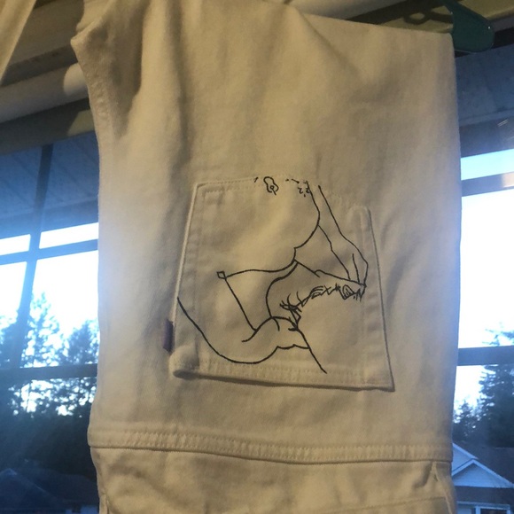 White Harry styles album cover jeans - Picture 2 of 3